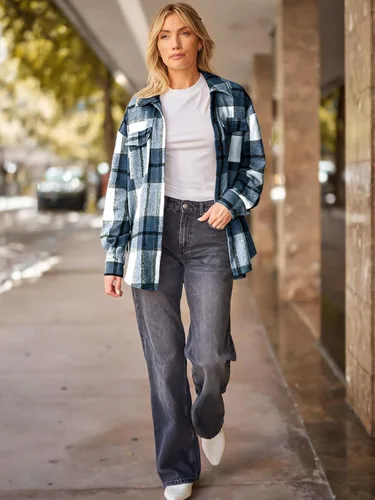 Miniatura 5 de AUTOMET Womens Casual Plaid Shacket Button Down Long Sleeve Shirts
