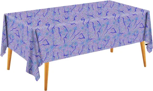 Miniatura 13 de 3 Pcs 6 7 Birthday Party Decorations 67 Disposable Plastic Tablecloth, Black White Retro Psychedelic Themed Disposable Table Cover for Birthday