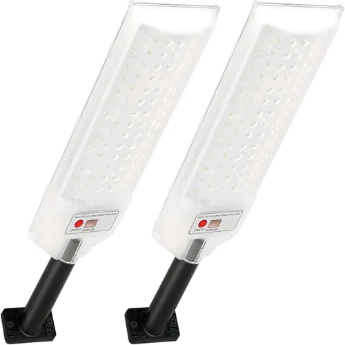 Miniatura 11 de Luz solar de calle de 6500 K, luz solar IP66 impermeable con sensor de movimiento con control remoto, funciona con energía solar del atardecer al