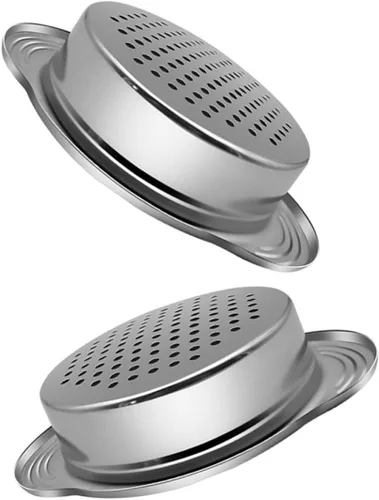 Garneck 2Pcs Stainless Steel Canning Strainer Sieve Food Can Drainer Oil Remover Kitchen Tool for Tuna Beans Fruits with Fast Filtration and Easy