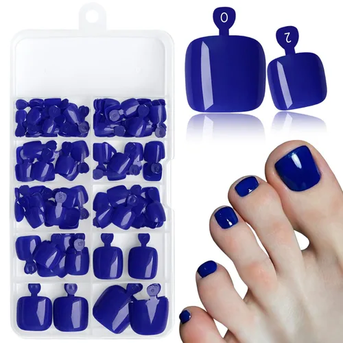 Miniatura 12 de AddFavor 120 uñas postizas a presión moradas para mujeres, uñas postizas cuadradas de cobertura completa, puntas de uñas falsas, uñas postizas