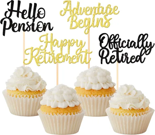 Miniatura 9 de 1 paquete de decoración para tartas con purpurina «We Will Miss You», decoración de tartas de pensión para feliz jubilación, despedida