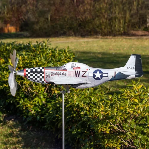 Miniatura 5 de Veleta de Avión Giratoria de ABDOLL - Nueva Veleta de Avión de Metal 2024, Veleta de Avión Hecha a Mano, Molinillo de Viento, Decoración de Veletas