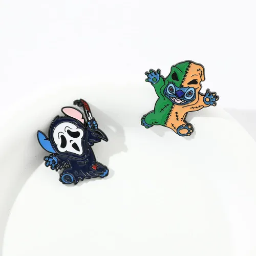 Miniatura 2 de Ohana - Alfileres esmaltados de puntada de anime Ohana Means Family Stitch Pines de solapa para mujeres, hombres, niñas, niños, broche, mochila