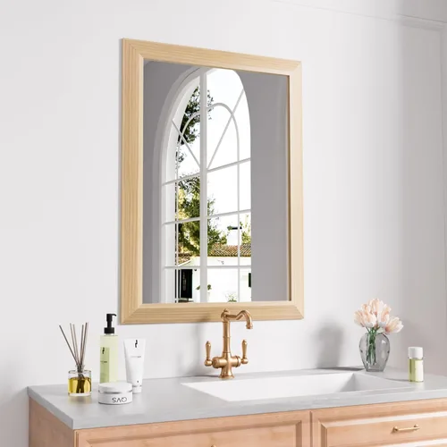 Miniatura 81 de Amorho Espejo de Baño Negro, Espejos de Pared de 24x30 Pulgadas con Marco de Metal Grueso para Sobre el Fregadero, Dormitorio, Sala de Estar