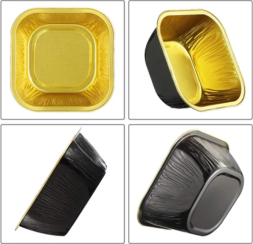 Miniatura 4 de EUSOAR - Tazas para cupcakes con tapas, 8 onzas, 50 unidades de flan de postres desechables, 3.5 x 2.7 x 1.6 pulgadas con tapas, postres de papel