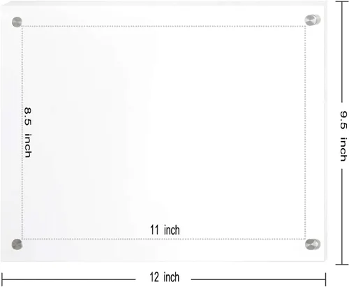 Miniatura 3 de Magicool - Marco de fotos flotante de acrílico transparente de 8.5 x 11 pulgadas, doble panel, sin marco, para fotos, certificado de grado, hogar u