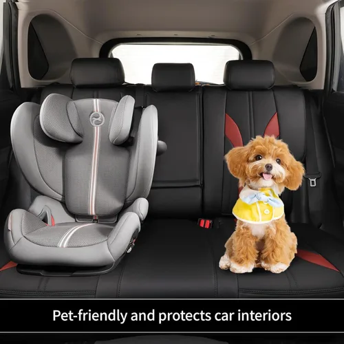 Miniatura 5 de EKR Rogue Seat Covers Custom Fit for Nissan Rogue Sport & Hybrid S/SV/SL 2017 2018 2019, Leather Car Seat Cover Full Set,Faux Leather(Black