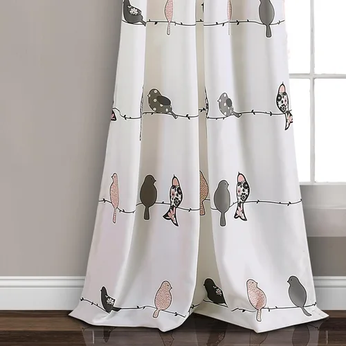 Miniatura 3 de Lush Decor Rowley Birds - Cortinas de pájaros para oscurecer la habitación, juego para sala, comedor, dormitorio (par), 52 pulgadas de ancho x 84
