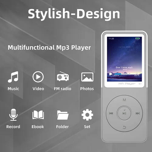 Miniatura 3 de Reproductor MP3 con Bluetooth, reproductor de música, radio Fm, video, grabación, vista de fotos, libro electrónico, sonido de alta fidelidad
