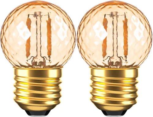 Miniatura 10 de E26 Bombillas de luz baja, bombillas LED G40 Edison pequeñas de 1 W, iguales a 10 W de bombillas incandescentes, 2700 K, luz blanca cálida