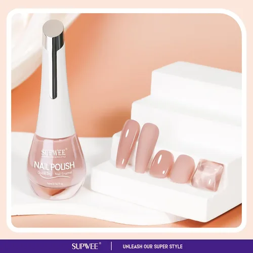 Miniatura 8 de Esmalte de uñas nude de secado rápido, 0.63 onzas líquidas, esmalte de uñas regular de secado rápido, esmalte de uñas de alto brillo para otoño