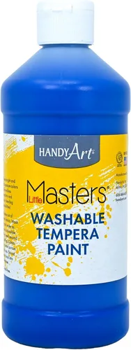 Miniatura 33 de Handy Art Little Masters - Pintura al temple lavable, turquesa, botella de 128 onzas, brillante y mezclable, alta opacidad, colores lavables