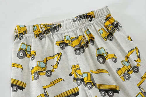 Miniatura 3 de Little Hand Pijamas de algodón para niños pequeños, conjunto de pijamas de manga larga para excavadora