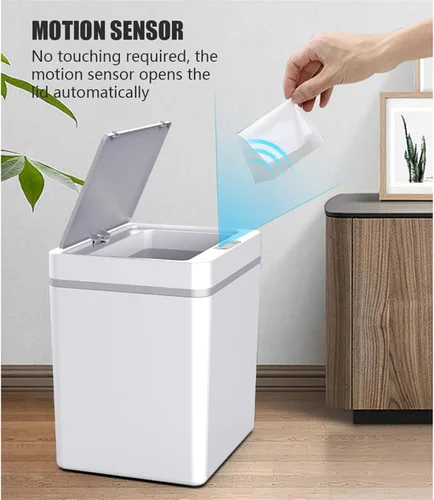 Miniatura 9 de TOMYEUS Cubo de basura automático con sensor de movimiento, cubo de basura eléctrico inteligente, cubo de basura para el hogar, cubo de basura