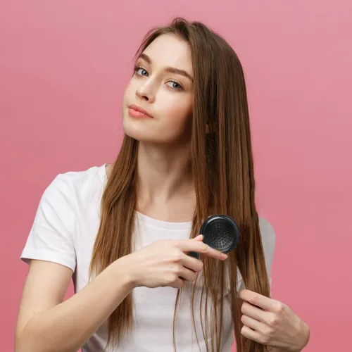 Miniatura 3 de 2 cepillos de pelo plegables para espejo de viaje, peine de pelo de bolsillo, cepillo de pelo con espejo, mini cepillo de pelo redondo para mujeres