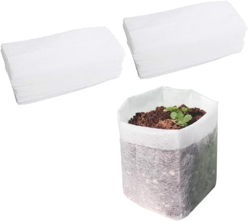 Miniatura 10 de Belit 50 Piezas Bolsas de Vivero No Tejidas, Macetas Contenedoras de Plántulas para Vegetales, Flores, Cultivo de Plantas (9.1"x9.3")