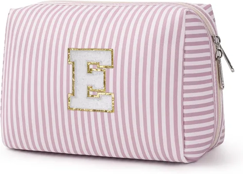 Miniatura 26 de Narwey Bolsa de maquillaje con inicial, regalos de graduación para adolescentes, niñas, niños y adolescentes, cosas de moda de 6 a 18 años, bolsa