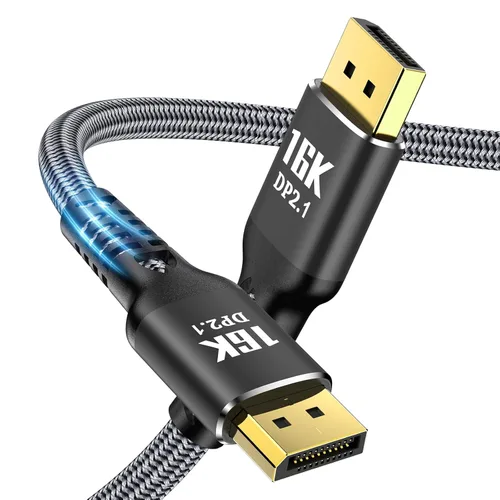 Miniatura 9 de Cable DisplayPort 8K 1.4 15 pies / 1.5 pies / 5 pies / 10 pies / 20 pies / 25 pies / 30 pies, Ultra HD 4K 144Hz, 8K 60Hz HBR3 (7680 x 4320) de alta