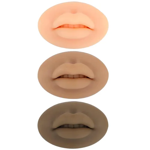 Miniatura 16 de Tattoo Fake Lips 3Pcs Tattoos Practice Lips 5D Silicone Lip for Makeup Practices Realistic Tattooss Practicess Skins Training Microblading Practics