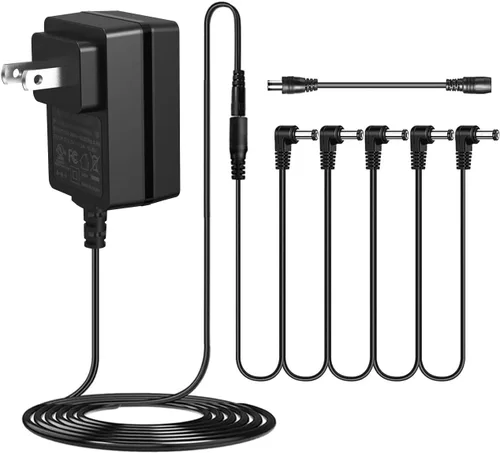 Miniatura 8 de JOYO Adaptador de fuente de alimentación DC 12V 1.5A para teclado, piano digital, pedales de guitarra, mini amplificador Cargador de pared AC