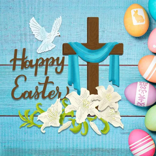 Miniatura 3 de Troqueles de corte de metal con diseño de flores de Pascua, palabras de Pascua, animales troquelados para hacer tarjetas, herramienta de plantilla