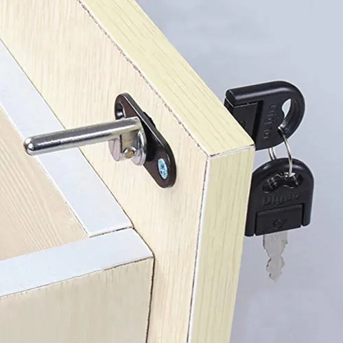 Miniatura 4 de HOWDIA 4 piezas – Cerraduras de gabinete con cerradura de cajón con llaves, cerradura de cajón de aleación de zinc para escritorio, armario