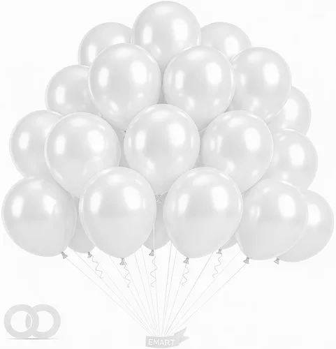 Miniatura 8 de EMART 100 globos negros de 12 pulgadas con cinta, helio de látex para fiestas de cumpleaños, baby shower, boda, graduación, Halloween, decoraciones