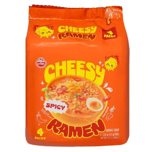 Ramen con queso - Ramen de sopa picante de queso cheddar | Audaz, Cheesy Heat, especias estilo coreano | 3.92 oz (paquete de 8)