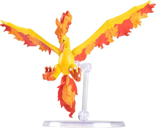 Pokémon - Figura de batalla articulada de Moltres de 15 cm con soporte de exhibición - Licencia oficial - Regalo coleccionable de Pokémon para niños