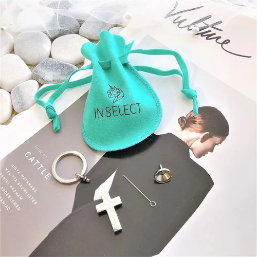 Miniatura 3 de IN SELECT Medallón de cruz para cenizas, llavero conmemorativo para cenizas, collar de urna para cenizas, urna de joyería, colgante, recuerdo, acero