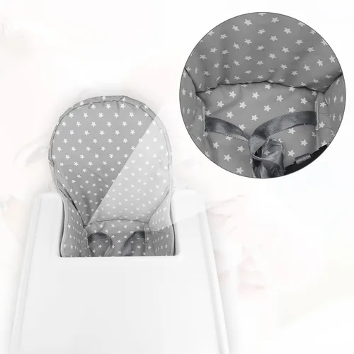 Miniatura 4 de Twoworld Cojín para silla alta IKEA Antilop, funda de asiento para silla alta de bebé, cojín para silla alta IKEA Antilop (gris de moda)