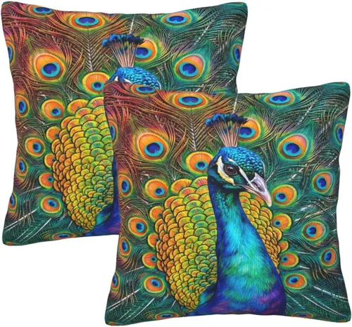 Miniatura 15 de Perinsto Juego de 2 fundas de almohada decorativas para sofá, cama, decoración del hogar, 16 x 16 pulgadas