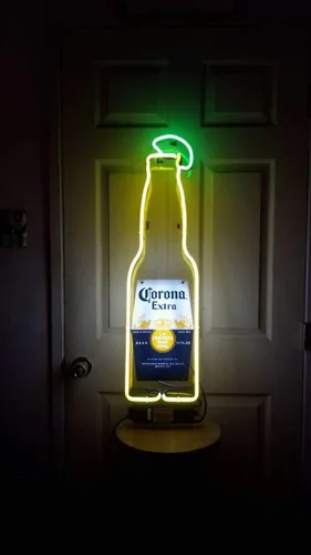 Queen Sense 14 "Coronas botella extra neón signo luz acrílico hecho a mano hombre cueva cerveza pub bar pared decoración lámpara WB355