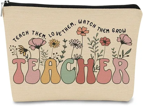 Miniatura 7 de Regalos para Profesores Bolsa de Maquillaje - Bolso de Supervivencia para Profesores Boho Sunshine, Bolso de Cosméticos, Regalos de Cumpleaños