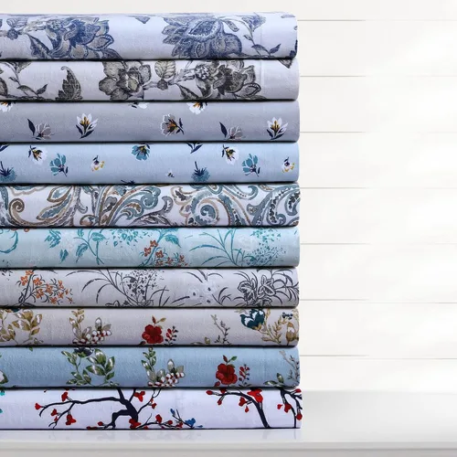 Miniatura 2 de Tribeca Living Camilla Paisley - Juego de edredón de franela de 170 GSM, tamaño King, color verde