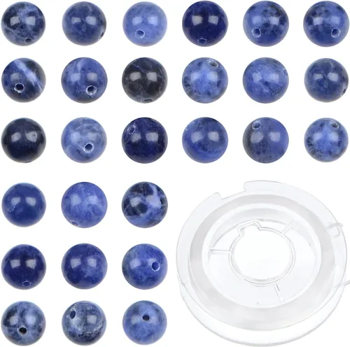 Miniatura 7 de Bymitel - Cuentas redondas de jade blanco natural de 5/32 de pulgada, 210 unidades de piedras preciosas auténticas para bricolaje y fabricación