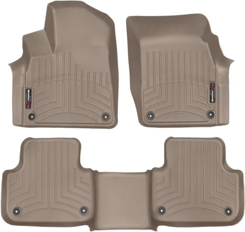 Miniatura 7 de WeatherTech Revestimientos de suelo personalizados para Audi Q7, SQ8, Q8-1ª y 2ª fila (44887-1-2), color negro