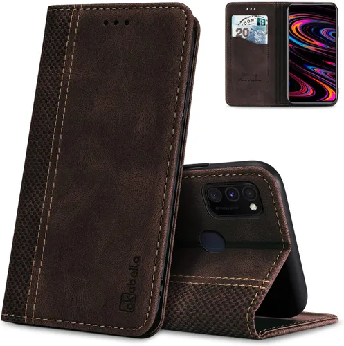 Miniatura 4 de AKABEILA Para Samsung A5 2017 Cartera Funda de Tarjeta de Crédito Titular Cierre Magnético Kickstand PU Cuero A Prueba de Golpes Flip Folio Libro