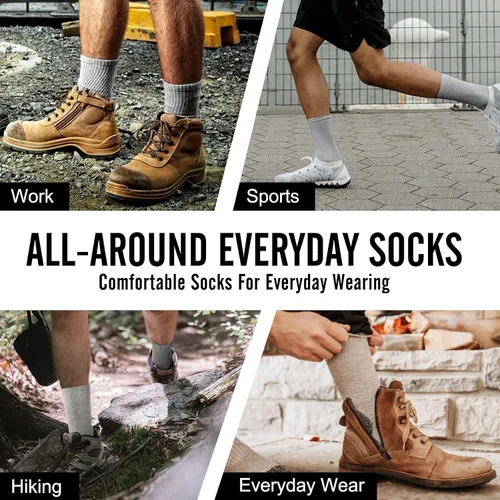 Miniatura 5 de KEECOW Calcetines deportivos acolchados para hombre y mujer para trabajo senderismo correr varios pares