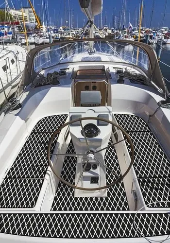 Miniatura 128 de Suelo de Barco de Espuma EVA Cubierta Marina Antideslizante Autoadhesivo para Lancha Motora Barco de Pesca RV Yate Kayak Piscina gris oscuro y azul.