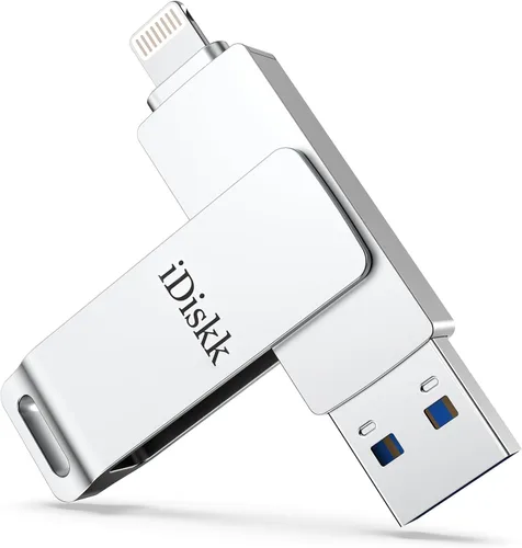 App-le Certificado Mfi 128GB iDiskk iPhone Flash Drive, para Fotos y Videos, Stick de Fotos, Flash Drive para iPad, Almacenamiento USB para iPhone,