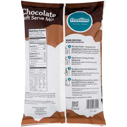 Miniatura 2 de Frostline Mezcla de Helado Suave de Chocolate, Libre de Lactosa y Gluten - Solo Agregue Agua, Lácteos o Alternativa Libre de Lácteos, Use