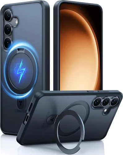 Miniatura 13 de TORRAS Funda magnética de albaricoque pálido para Galaxy S25 Ultra [compatible con Magsafe] soporte de anillo, a prueba de golpes, translúcida