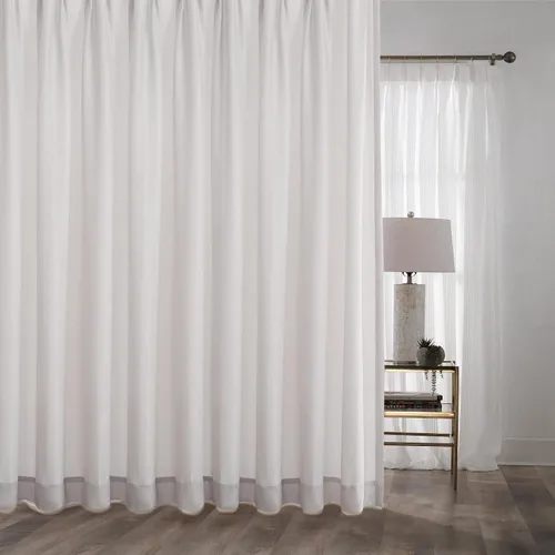 Cortinas Transparentes de Ventana con Pliegues Pellizco Color Beige de 96 Pulgadas de Largo, 2 Paneles, Terciopelo de Lujo Suave al Tacto Opaco con