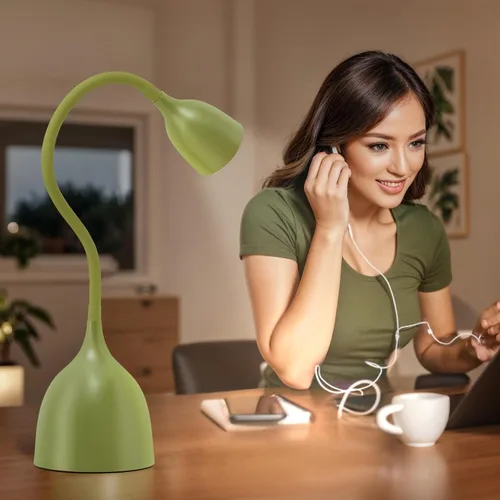 Miniatura 5 de Lámpara de Escritorio de Cuello de Cisne EJIAXIN 360° Luz de Lectura LED Flexible Lámpara de Escritorio Pequeña para Espacios Pequeños Lámpara