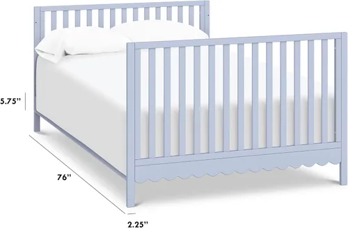 Miniatura 3 de Davinci Kit de conversión de cama doble/matrimonial de hardware oculto (M5789) en azul polvo