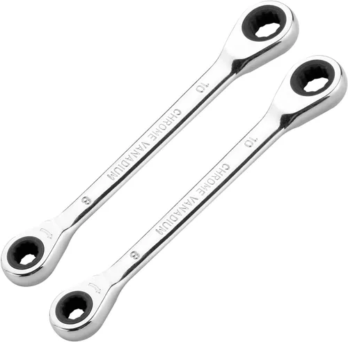 Miniatura 28 de Utoolmart Llave de trinquete, llave métrica de extremo de caja doble de 0.315 in x 0.394 in, acero CR-V