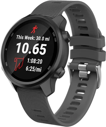 Miniatura 14 de ISABAKE Correa de reloj para Garmin Forerunner 245/645 Music, correa de repuesto de silicona de liberación rápida de 0.787 in para Vivoactive 3/Venu