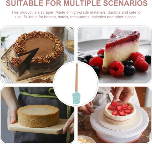 Miniatura 9 de Juego de 4 espátulas de silicona, utensilios de cocina de Pascua, esparcidores de queso de conejo, suministros para hornear, decoración de pasteles